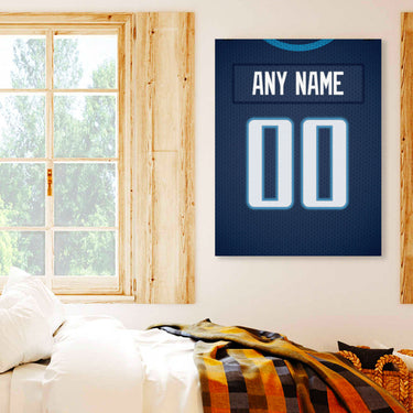Tennessee Jersey Custom Canvas Print Wall Art for Boy Girl Men Women Football Personalized Canvas Art